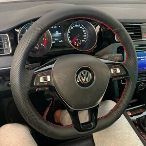 Volkswagen Polo 6R Stuurwiel Stuur Hoes Rode Sticksels Naad