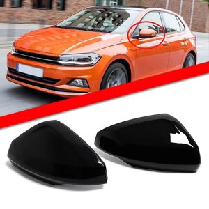Spiegel Spiegelkap Spiegelkappen Hoogglans Zwart Geschikt Voor Volkswagen Polo MK6 AW 