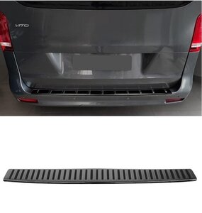 Passend Voor Mercedes Vito W447 Vanaf 2014 Achterbumper Bumper Bescherming Lijst Dark Chrome Rubber