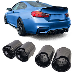 4 x Echt Carbon Uitlaat Sierstukken Geschikt Voor Bmw M2 F87 M3 F80 M4 F82 F83 Kevlar