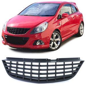 Passend Voor Opel Corsa D 2006 t/m 2010 Embleemloze Sport Grill Mat Zwart