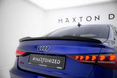 Maxton Design Audi A3 / A3 S Line / S3 Sedan 8Y Facelfit Achterklep Spoiler Extention 