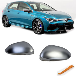 Spiegelkappen Mat Zilver Chrome Rvs Geschikt Voor Volkswagen Golf 8 MK8