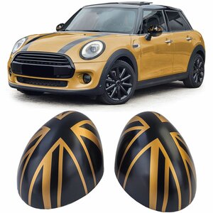Spiegel Spiegelkappen Voor Mini F54 F55 F56 F57 Goud Zwart