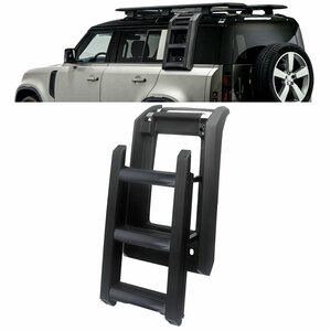 Uitschuifbare Dakladder Voor Land Rover Defender 90/110 L663 Max. 150 kg Zwart Aluminium