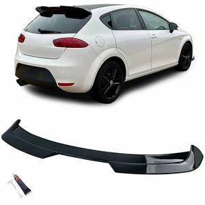 Dak Spoiler voor Seat Leon (2009–2012) Racing Performance Glans Zwart