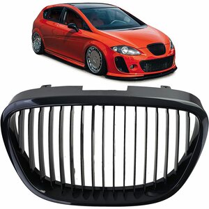 Sport Grill Voor Seat Leon 1P Zonder Embleem Glans Zwart