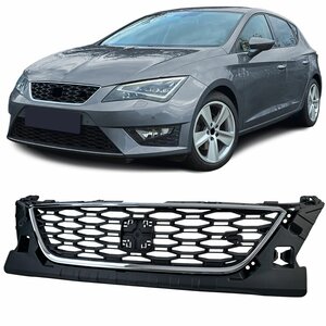 Sport Grill Voor Seat Leon FR 5F Honingraat Chrome