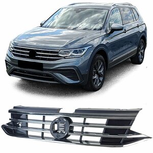 Sport Grill Geschikt Voor Volkswagen Tiguan II Facelift Glans Zwart Chrome Vanaf 2020 t/m 2023