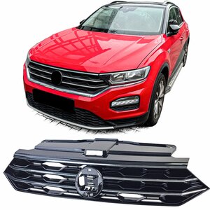 Sport Grill Geschikt Voor Volkswagen T Roc Glans Zwart Chrome Vanaf 2017 t/m 2021