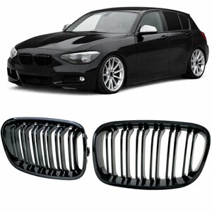 Grill Nieren Voor Bmw 1 Serie F20 F21 Glans Zwart Dubbele Spijl