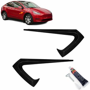 Zijscherm Camera Spoiler Voor Tesla Model 3 Glans Zwart