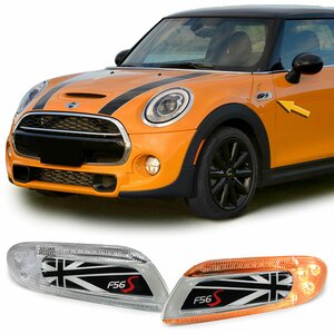 LED Zijscherm knipperlichten Zwart/Wit Union Jack voor Mini F55 F56 F57 (2014-2021)