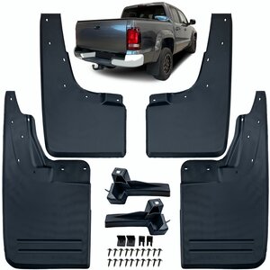 Spatlappen Set Voor & Achter Zwart Geschikt voor VW Amarok 1 (2010-2022)