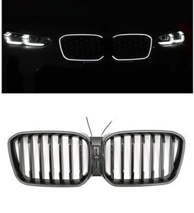 LED Sport Grille voor BMW X3 & X4 G01 G02 LCI (vanaf 2021) Glans Zwart Enkele Spijl
