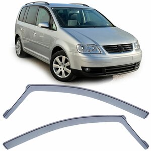Smoke Zijwindscherm Geschikt Voor Volkswagen Touran 1T 2003 T/m 2015 Zijwindschermen Zijwind Regen 
