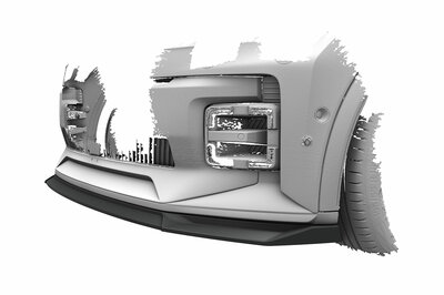 CSR Automotive Splitter Voorspoiler Spoiler Geschikt Voor Renault 5 E-Tech CSL041