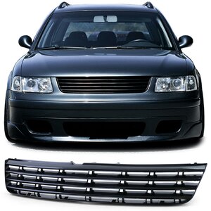 Grill Geschikt Voor Volkswagen Passat 3B Zwart  Zonder Embleem 1996- 2000