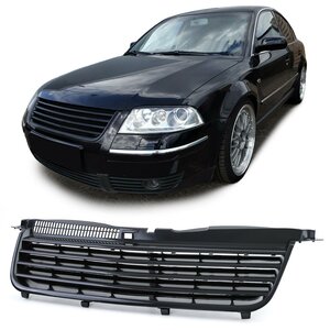 Grill Geschikt Voor Volkswagen Passat 3BG Zwart Zonder Embleem 2000 - 2005
