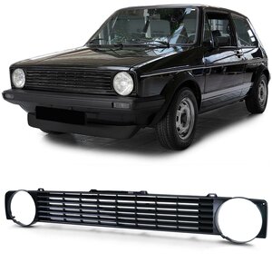 Grill Geschikt Voor Volkswagen Golf 1 Caddy 1 Zonder Embleem Zwart