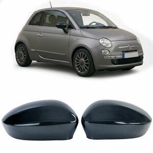 Spiegelkappen Voor Fiat 500 Glans Zwart 2007 t/m 2023