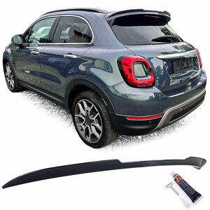 Achterklep Spoiler Cap Voor Fiat 500X Glans Zwart 