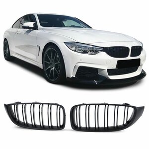 Grill Voor Bmw 4 Serie F32 F33 F36 F82 F83 M4 Sport Nieren Mat Zwart