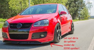 Maxton Design Volkswagen Golf 5 GTI Edition 30 ED30 Spoiler Voorspoiler 