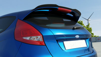 Achterklep Spoiler Extention Ford Fiesta MK7 ST / ZETEC S 08 t/m 13 Hoogglans Pianolak Zwart