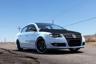 Voorspoiler Spoiler Volkswagen Passat 3C Sedan en Variant Carbon Look