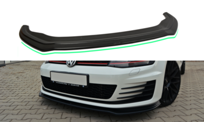 Volkswagen Golf 7 GTI / GTDVoorspoiler Spoiler Hoogglans Pianolak Zwart Versie 2