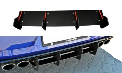 Maxton Design Racing Centre Rear Splitter Geschikt Voor Volkswagen Golf 7 R R20 Facelift 
