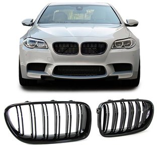 Bmw 5-serie F10 F11 Grill Nieren Hoogglans Pianolak Zwart Dubbele M5 Spijlen