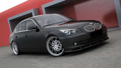 Bmw 5 Serie E60 E61 Facelift Voorspoiler Spoiler Splitter Hoogglans Zwart