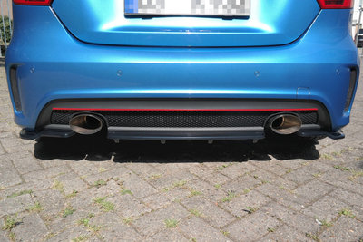 Maxton Design Mercedes A Klasse Coupe W176 AMG Line Diffuser Valance Spoiler Rear Centre Vertical