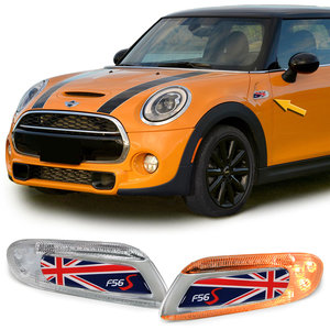 Mini Cooper F56 Led knipperlichten Britse vlag design Rood blauw