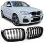 Bmw X4 F26 Sport Nieren / Grill Dubbel Spijl Hoogglans Pianolak Zwart 