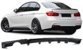 Bmw 3 serie F30 M Pakket Achterbumper Diffuser Mat Zwart Enkele Uitlaat Uitsparing M Performance Look