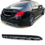 Mercedes C Klasse W205 C63 AMG Look diffuser met 4 x uitlaat Design 