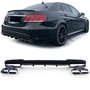 Mercedes E Klasse W212 Facelift C63 AMG Look diffuser Mat Zwart met 4 x uitlaat Design 