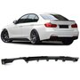 Bmw 3 serie F30 M Pakket Achterbumper Diffuser Glans Zwart Dubbele Uitlaat Uitsparing M Performance Look