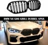 Bmw X6 G06 Sport Nieren / Grill Hoogglans Dubbele Spijl Hoogglans Zwart