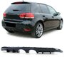 SVolkswagen Golf 6 R20 R32 Look Achterbumper Diffuser Hoogglans Zwart Dubbele uitlaat uitsparing