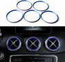 Mercedes Benz Cla Gla A Klasse W176 W246 W117 X156 Luchtrooster Dashboard Ringen Decoratie Blauw Geanodiseerd AMG look