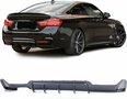 Bmw 4 serie F32 F33 F36 M Pakket Achterbumper Diffuser Mat Zwart Dubbele Uitlaat Uitsparing M Performance Look 