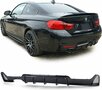 Bmw 4 serie F32 F33 F36 M Pakket Achterbumper Diffuser Carbon Look Dubbele Uitlaat Uitsparing M Performance Look 