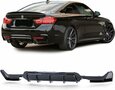 Bmw 4 serie F32 F33 F36 M Pakket Achterbumper Diffuser Glans Zwart Uitlaat L en R Uitsparing M Performance Look 