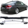 Bmw 5 Serie F10 Ronde Uitlaat Look Ombouw Set + Diffuser Mat Zwart 