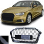 Audi A3 8V RS3 Look Sport Grill Zonder Embleem Hoogglans Zwart Honingraat 