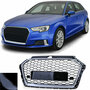 Audi A3 8V RS3 Look Sport Grill Zonder Embleem Hoogglans Zwart Honingraat 